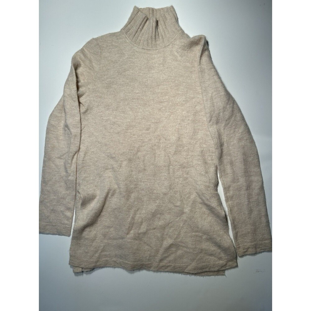 Vince Women’s Turtleneck Tan Beige Brown 100% Cashmere Ribbed Size XS